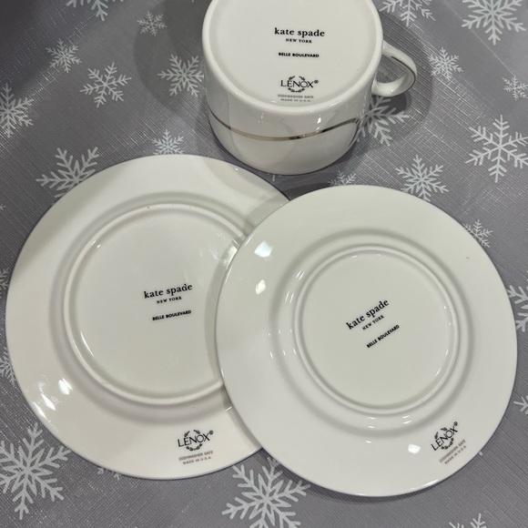 Kate, Spade cup & saucer and cake plate by Lennox. - Picture 4 of 5